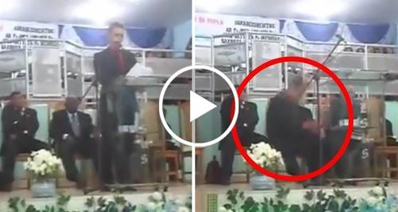 Pastor morre em cima do altar pregando; Assista