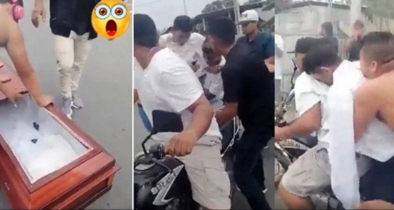 Vídeo: Amigos tiram homem MORTO de caixão para dar a “ÚLTIMA VOLTA” em sua MOTO e vídeo viraliza, Assista;