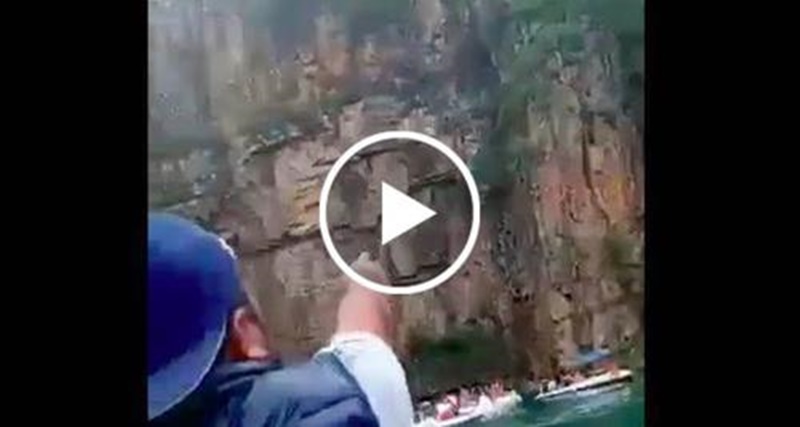 Vídeo mostra alerta de turistas momentos antes de queda de paredão em Capitólio: SAI DAÍ, VAI