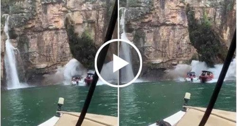 TRAGÉDIA: Paredão de pedra se desprende de cânion e cai sobre lanchas em Capitólio (MG)