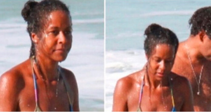 Aos 43 anos, Maju Coutinho é flagrada com ‘traje de banho’, mas o que chama atenção é outra coisa