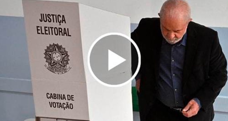 Lula sai para votação; mas de frente as URNAS o que chama a atenção é outra coisa, veja o vídeo