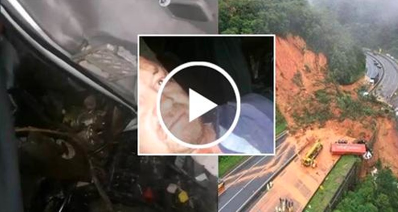 “O ÚLTIMO ADEUS” Dentro de seu Caminhão soterrado na BR-376, Homem grava vídeo de despedida para sua família e emociona a todos