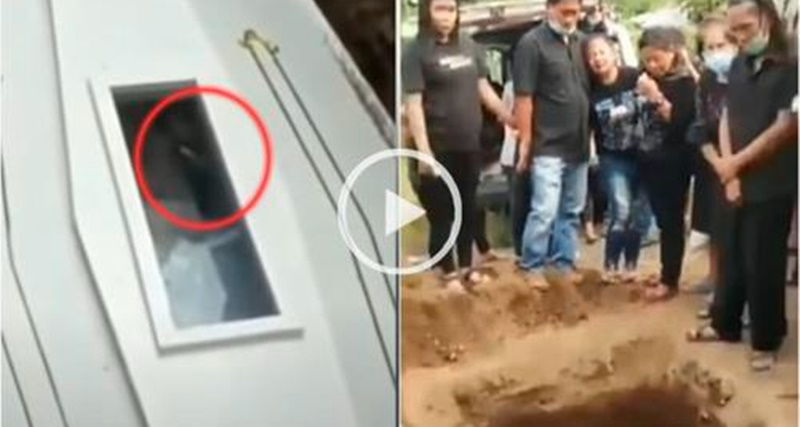 Cadáver acena para amigos e familiares pelo vidro do caixão na hora do enterro e o que aconteceu deixou todos CHOCADOS