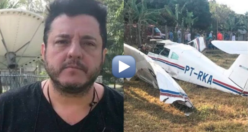 URGENTE! Turbina de avião com cantor Bruno, da dupla com marrone explode e o pior acontece: “assustador”